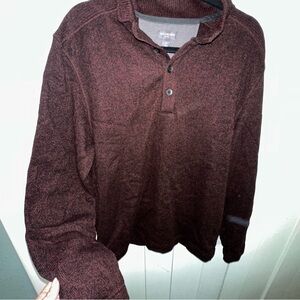 Van Heusen Burgundy Knit Henley